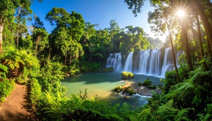 Fototapeta premium waterfall in the forest