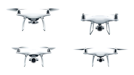 Quadcopter Drone Views Aerial Photography Perspectives On Transparent Background
