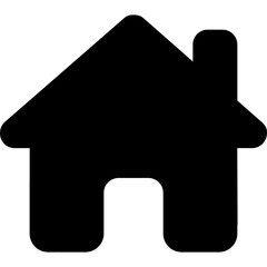 Simple Home Icon – House Symbol for Website, App, and UI Design