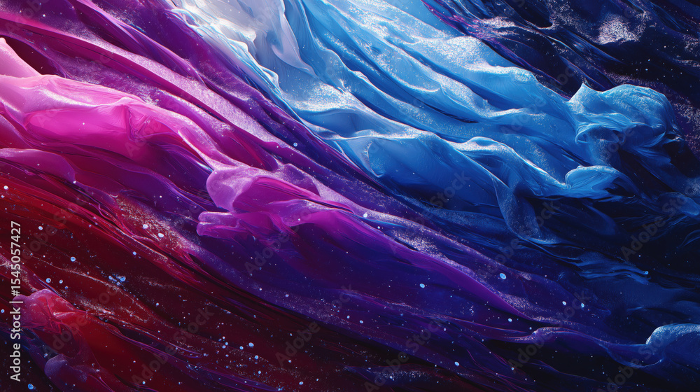 Poster vibrant swirling patterns of pink, blue, and purple create dynamic abstract background, evoking sens