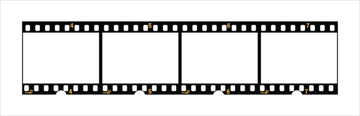 long filmstrip or border with empty frames