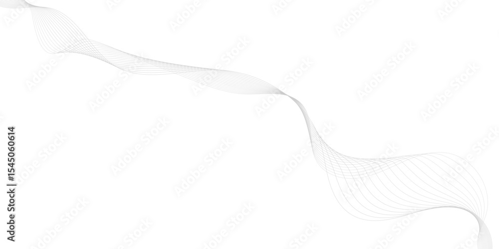 Poster wave flowing diagonally across a bright white background with subtle airy design wavey curve line cr