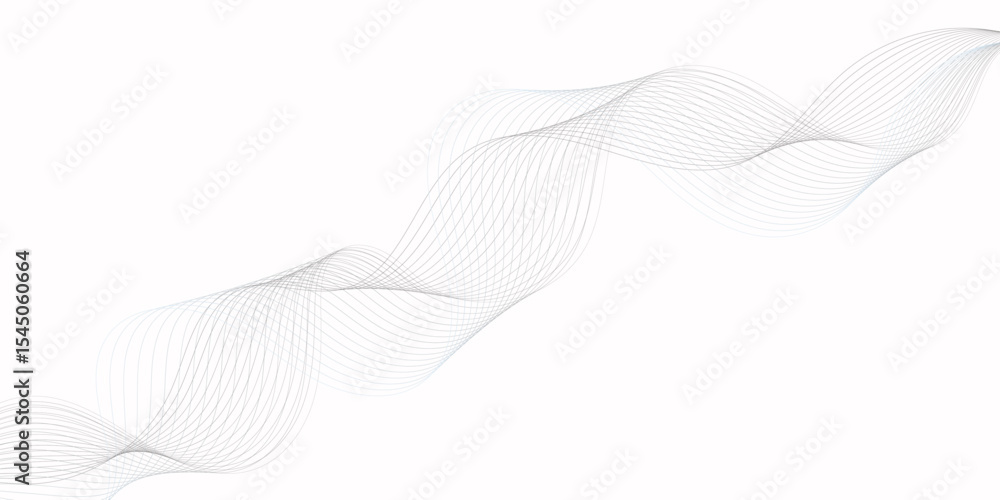 Poster wave flowing diagonally across a bright white background with subtle airy design wavey curve line cr