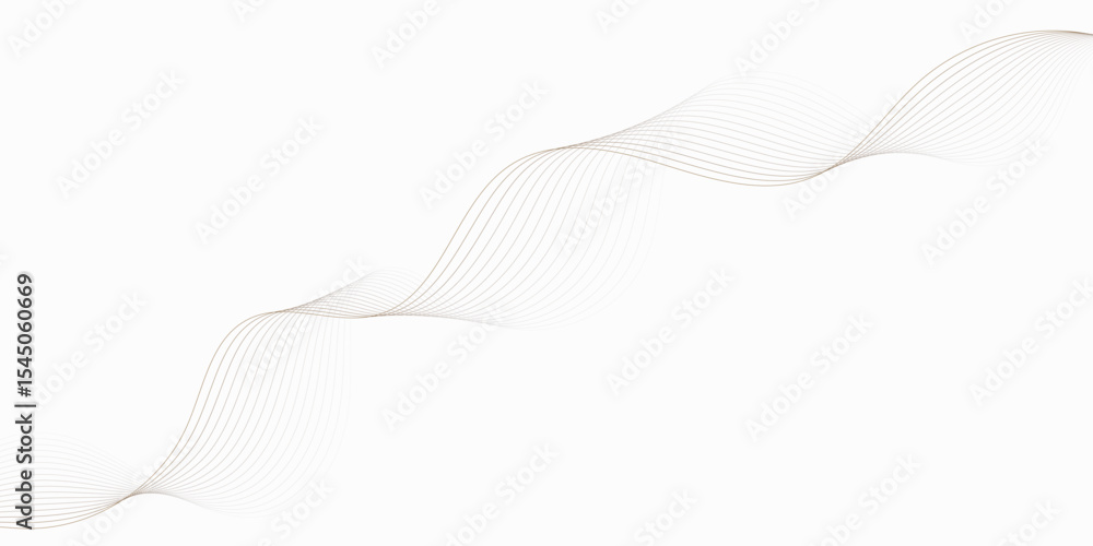 Poster wave flowing diagonally across a bright white background with subtle airy design wavey curve line cr