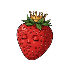 Obraz premium The Sentient Strawberry