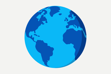Blue Globe Vector – Simplified Earth Illustration