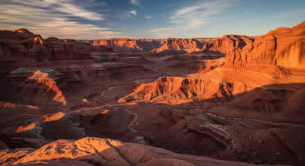Stunning Sunset over Canyonlands National Park's Red Rock Formations