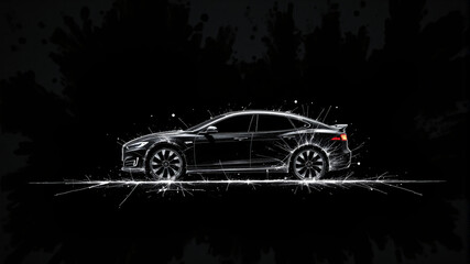 Sleek Electric Car Design with Futuristic Appeal