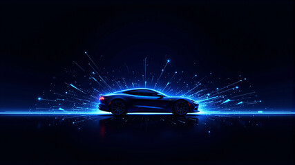Futuristic Car Design with Dynamic Light Effects