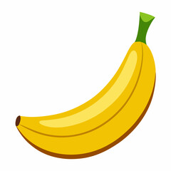 Simple Bannena Vector on White Background