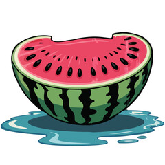 watermelon fruit vector illustration.
