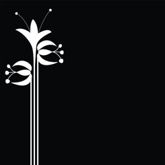 Monochrome folk inspired label
