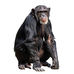 Fototapeta premium Chimpanzees ,object isolated on transparent background