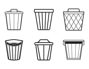 laundry hamper icon line art silhouette vector illustration