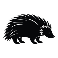 Porcupine silhouette vector art