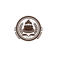 Elegant silhouette of a lovely bakery logo