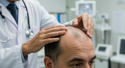 Obraz premium Hair loss examination