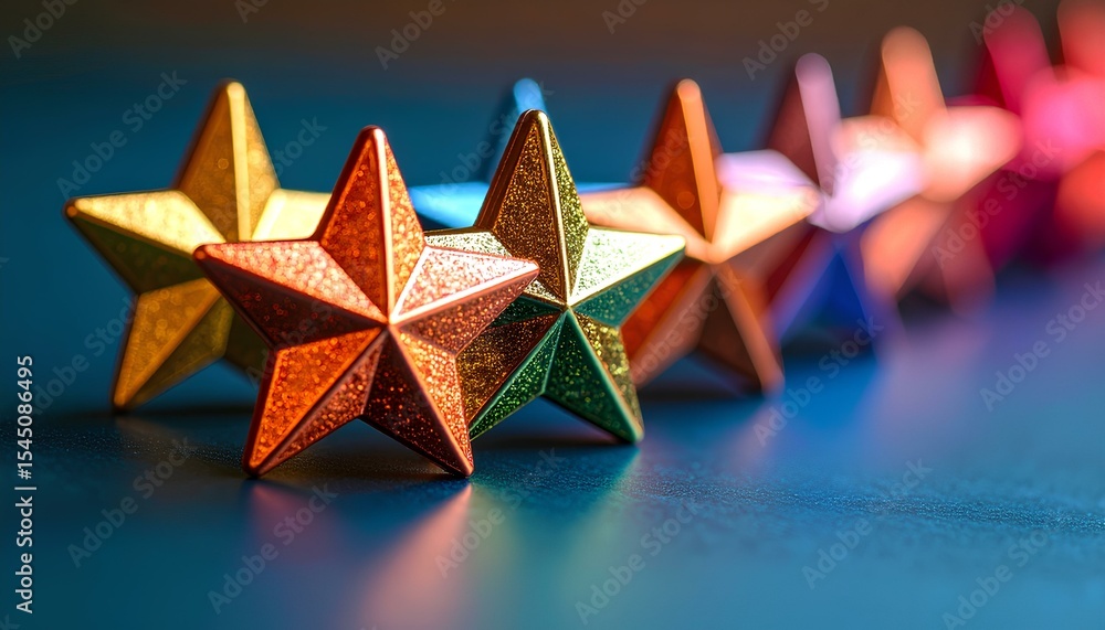 Poster abstract background with colorful stars