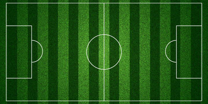Green grass seamless texture on striped sport field. Astro turf pattern. Carpet or lawn top view. Vector background. soccer, football or golf game. Fake plastic or fresh ground for game play