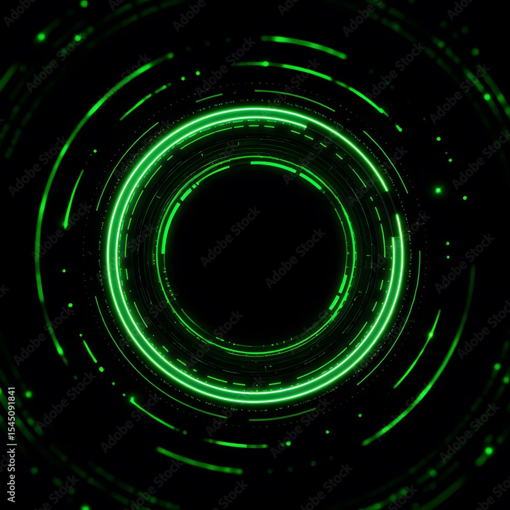 Poster 4k blue circular animation separated from a black green screen background, used for hud interface el