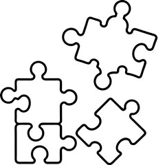 Minimalist Jigsaw Puzzle Vector