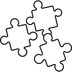 Minimalist Jigsaw Puzzle Vector