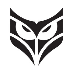 Ultra Minimalist Owl Silhouette Icon