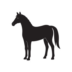 Profile View Horse Galloping Animal Silhouette