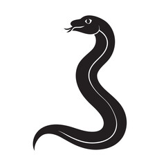 Profile View Snake Reptile Animal Silhouette