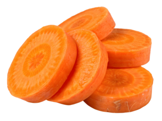Slice of carrot on transparent background