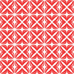 Geometric and Botanical Seamless Pattern for Creative DIY and Craft Projects, Elegant Seamless Floral Tiling Pattern with Pink and Blue Retro Ornaments