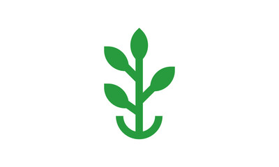 Obraz premium Green Sprouts Logo Design – Fresh and Minimalist Symbol of New Growth Representing Nature, Renewal, and Sustainability