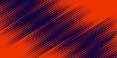 Abstract speed lines style orange color halftone banner design template. Vector illustration.