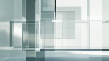 Abstract Translucent Shapes Lightness and Transparency Creating Modern Design