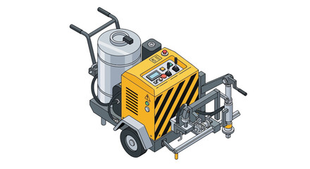 Fototapeta premium Industrial Hot Airless Sprayer Machine for Efficient Coating Application