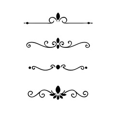 Text dividers with hearts doodle set. Wedding decorative elements. Divider ornament, borders, arrows. Hand drawn vector illustration isolated on white background
