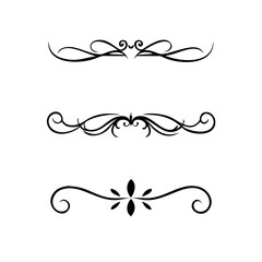 Text dividers with hearts doodle set. Wedding decorative elements. Divider ornament, borders, arrows. Hand drawn vector illustration isolated on white background
