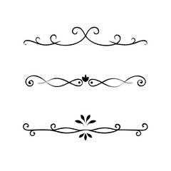 flowers, design elements.Vector design element.Gold text dividers doodle set. Wedding decorative elements. ornament, borders, floral, vintage line separators. Hand drawn vector illustration.