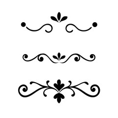 flowers, design elements.Vector design element.Gold text dividers doodle set. Wedding decorative elements. ornament, borders, floral, vintage line separators. Hand drawn vector illustration.