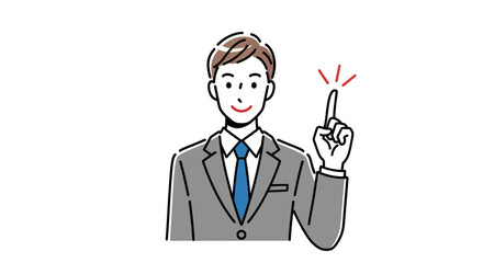 Businessman Having a Great Idea Inspiration and Innovation Concept Illustration