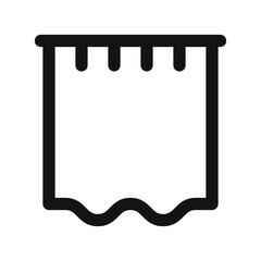 Bath curtain UI icon, shower curtains simple line user interface vector symbol