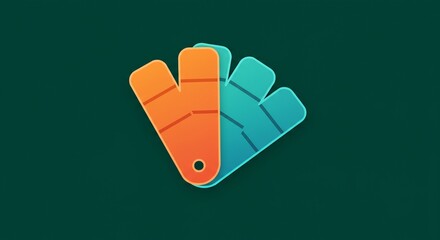 Teal and Orange Color Swatches Pixel Art Illustration