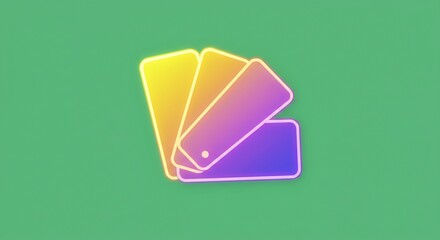 Vibrant Gradient Color Palette Swatch Illustration