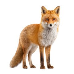 Majestic Red Fox Standing Gracefully in Nature Capturing the Essence of Wildlife in a Serene Environment Transparent background or png