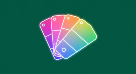 Vibrant Rainbow Color Palette Swatch Design