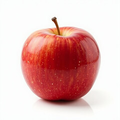 red apple on white background