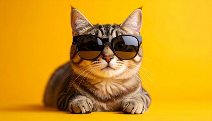 black cat with yellow eyes