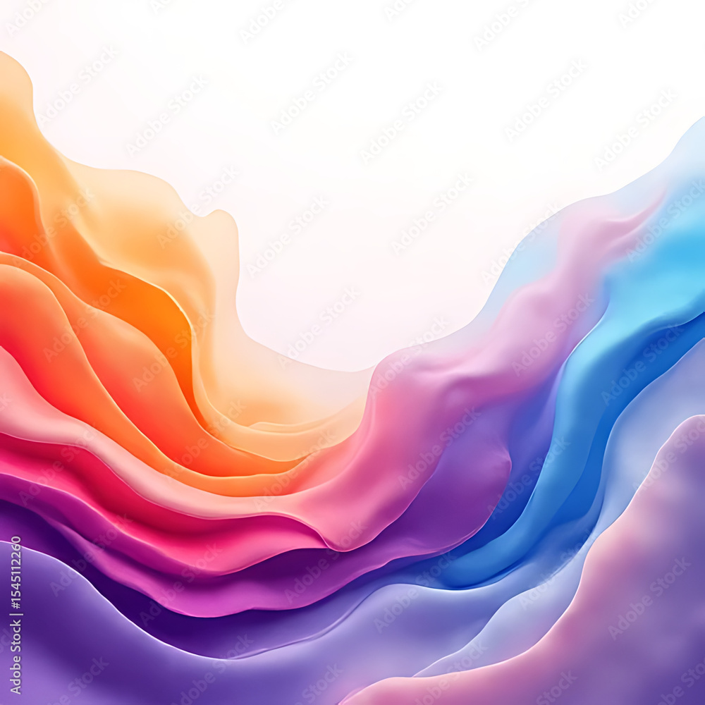 Poster abstract colorful background abstract flowing waves of soft pink and vibrant purple colors with a sm