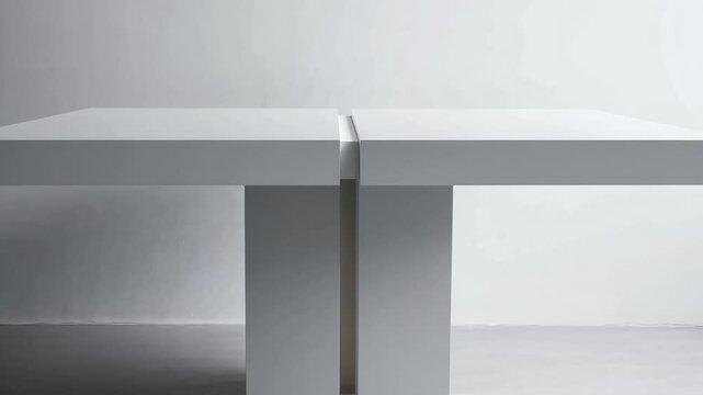 White modern expandable dining table