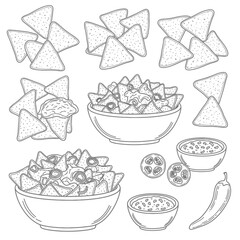 doodle icon illustration nachos 